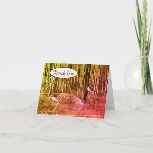 Cartões de agradecimentos de Arte Natural de Ganso (Frente)