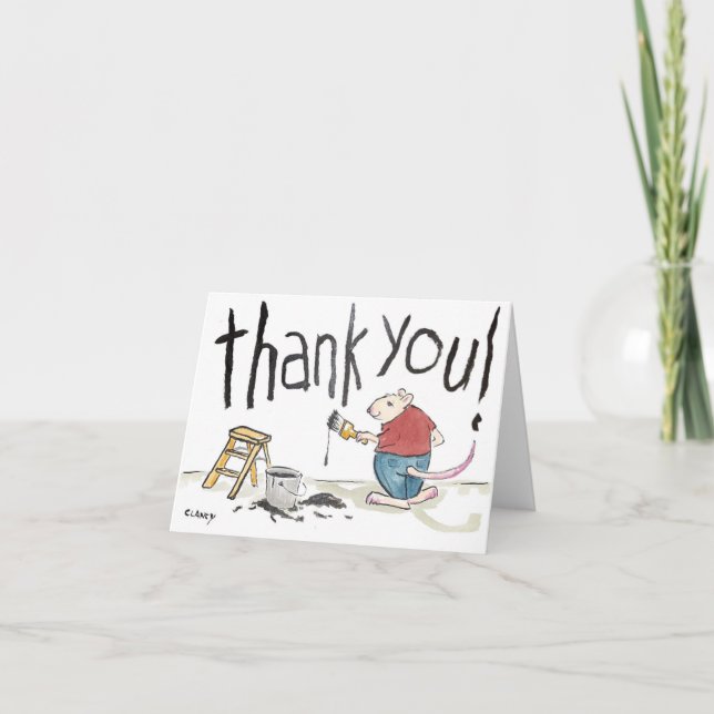 Cartões de agradecimentos de Artista do Mouse (Frente)