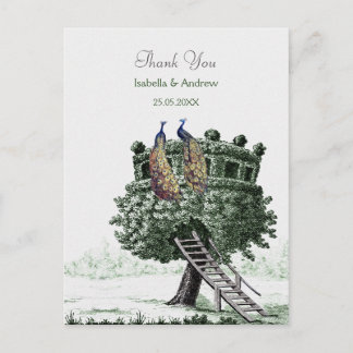 Cartões de agradecimentos de árvore de fantasia de