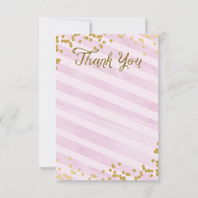 Cartões de agradecimentos de aspersão metálica ros (Frente)