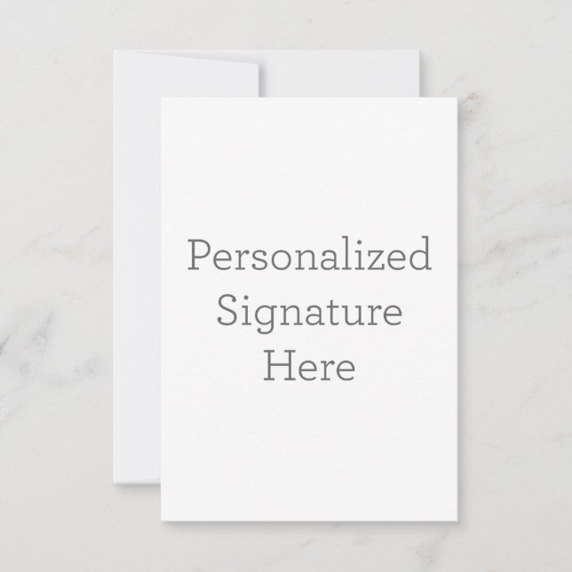 Cartão de agradecimento folha única 8.9 cm x 12.7 cm (Frente)