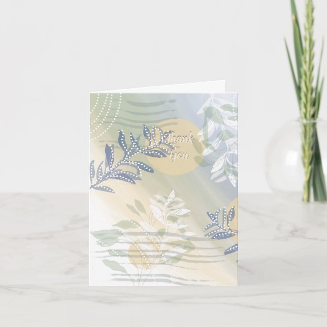 Cartões de agradecimentos De Aves Botânicas Florai (Frente)