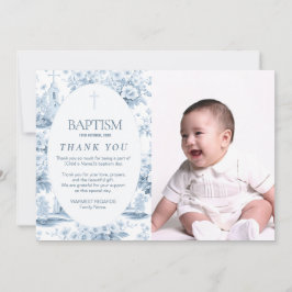 Cartões de agradecimentos de Batismo Azul, Design