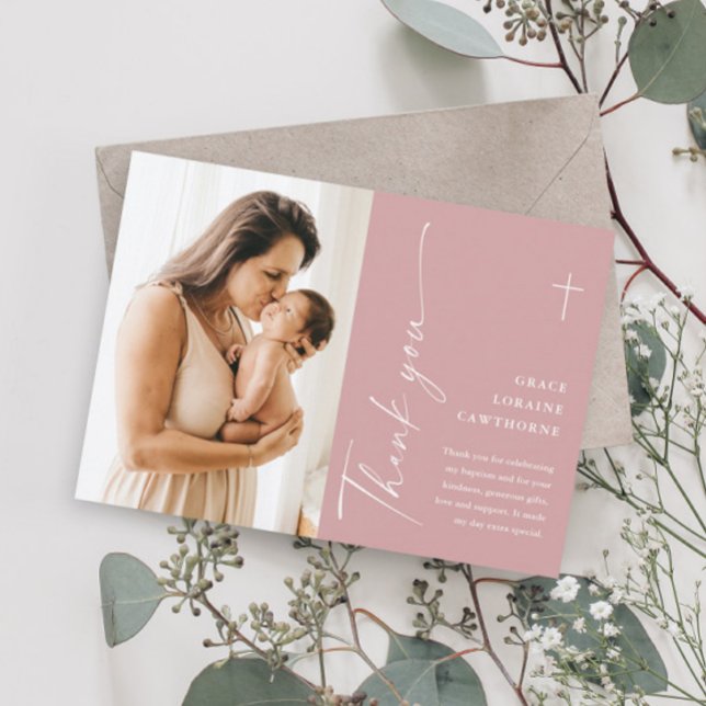 Cartões de agradecimentos de Batismo Fotográfico d (Criador carregado)