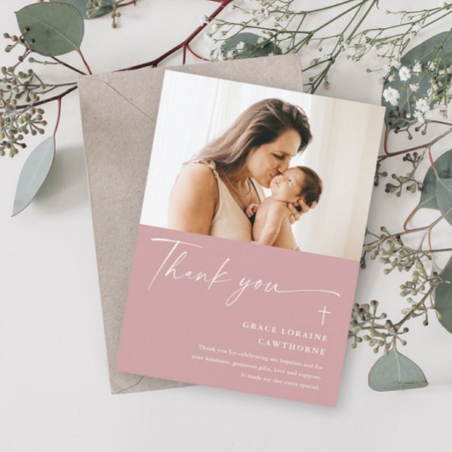 Cartões de agradecimentos de Batismo Fotográfico d (Criador carregado)