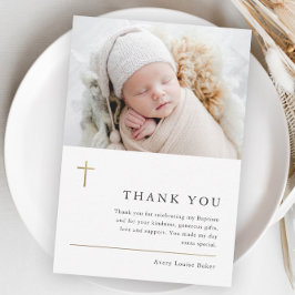 Cartões de agradecimentos de Batismo Fotográfico M