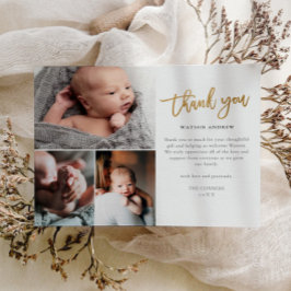 Cartões de agradecimentos de Bebê Fotográfico 3 do
