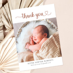 Cartões de agradecimentos de Bebê Fotográfico com