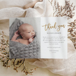 Cartões de agradecimentos de Bebê Fotográfico de S