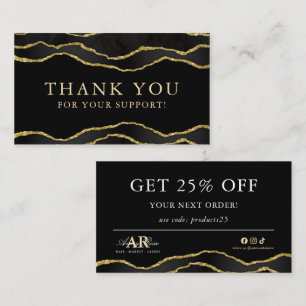 Cartões de agradecimentos de Bela Agata de Marble