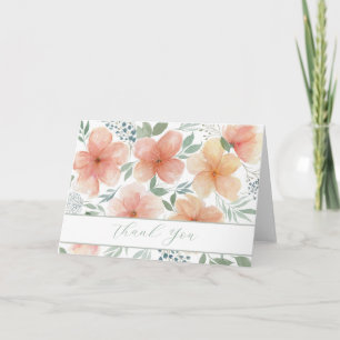 Cartões de agradecimentos de Blossomas de Pêssego