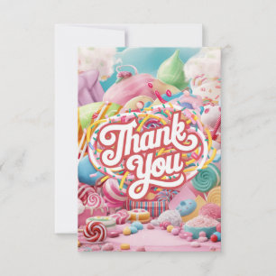 Cartões de agradecimentos de Boho Simple Candyland