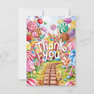 Cartões de agradecimentos de Boho Simple Candyland