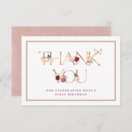 Cartões de agradecimentos de Borboleta Dourada Saf