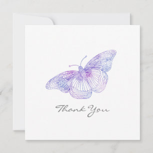 Cartões de agradecimentos de Borboleta Violet Wat