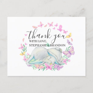 Cartões de agradecimentos de Borboletas de Elefant