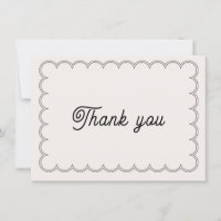 Cartões de agradecimentos de borda escalada minima