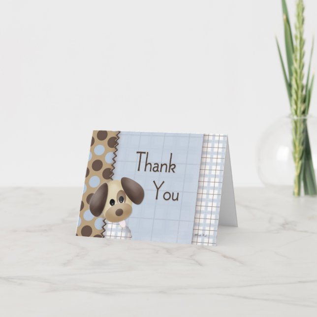 Cartões de agradecimentos de Cachorro Puppy (Frente)
