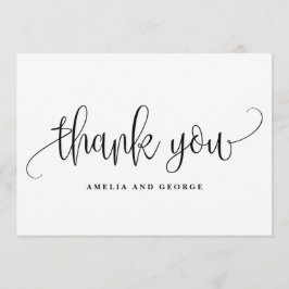 Cartões de agradecimentos de caligrafia adorável