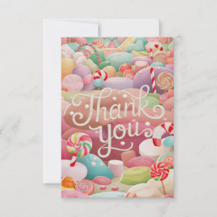 Cartões de agradecimentos de Candyland Cute