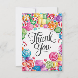 Cartões de agradecimentos de Candyland Encantada