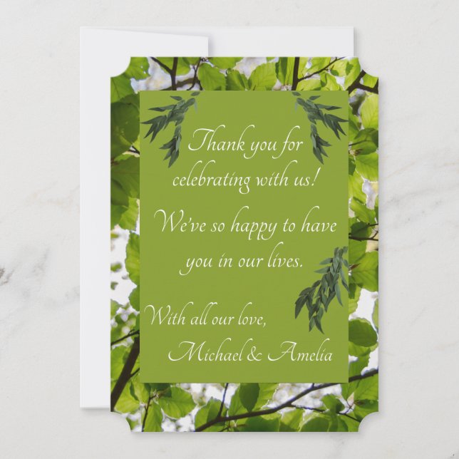 Cartões de agradecimentos de Canto de Casamento Ve (Frente)