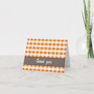 Cartões de agradecimentos de Canvas de Gingham La