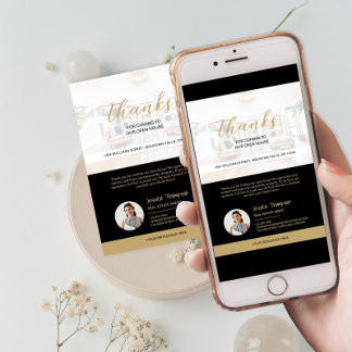 Cartões de agradecimentos de Casa Aberta de Imóvei