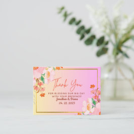 Cartões de agradecimentos de casamento