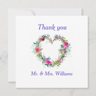 cartões de agradecimentos de casamento