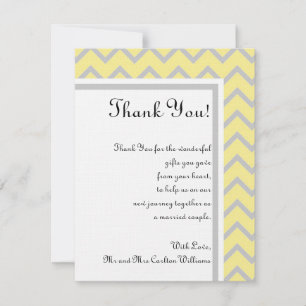 Cartões de agradecimentos de Casamento Amarelo/Cin