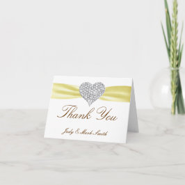 Cartões de agradecimentos de Casamento Amarelo Dia