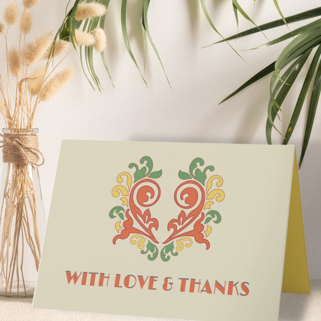 Cartões de agradecimentos de Casamento Art Nouveau (Criador carregado)