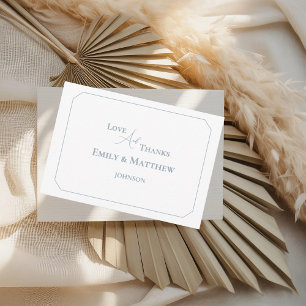 Cartões de agradecimentos De Casamento Azul Claro 