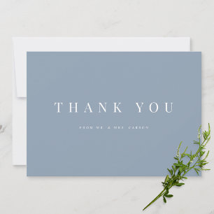 Cartões de agradecimentos de Casamento Azul Modern