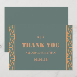 Cartões de agradecimentos de Casamento Blue Terrac