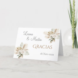 Cartões de agradecimentos de Casamento Boho Espanh