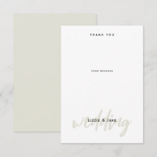 Cartões de agradecimentos de Casamento Branca e Cr