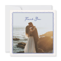 Cartões de agradecimentos de casamento branco, des