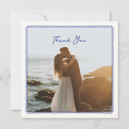 Cartões de agradecimentos de casamento branco, des