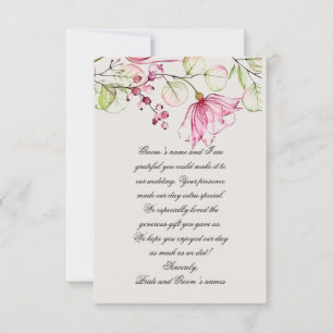 cartões de agradecimentos de Casamento "Cherry Tr