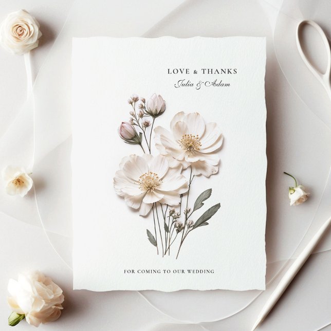 Cartões de agradecimentos de Casamento Chic de Ros (Criador carregado)