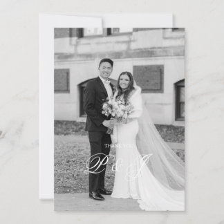 Cartões de agradecimentos de Casamento Clássico