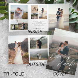 Cartões de agradecimentos de casamento com fotos m