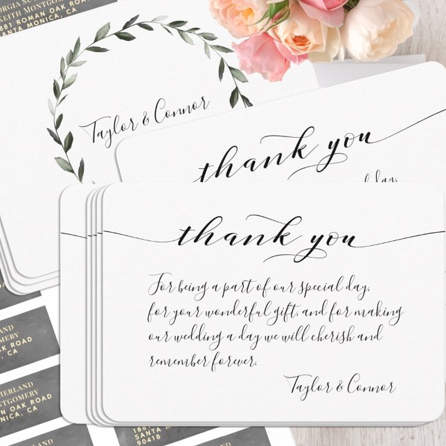 Cartões de agradecimentos de Casamento da Caligraf (Criador carregado)