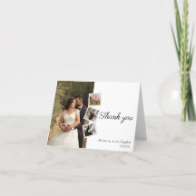 Cartões de agradecimentos de casamento da caligraf