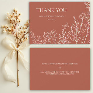Cartões de agradecimentos de casamento da Meadow F