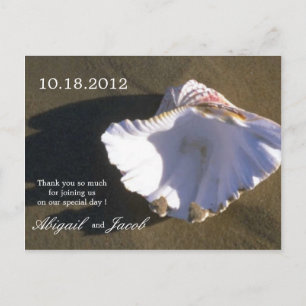 Cartões de agradecimentos de Casamento da Sea Shel