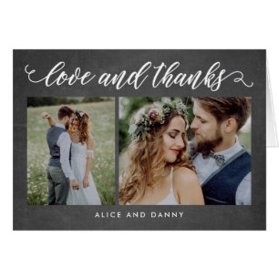 Cartões de agradecimentos de Casamento de Amor Agr