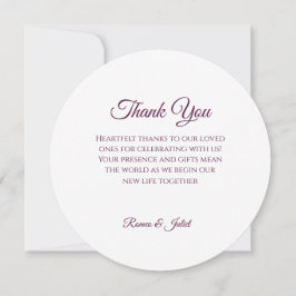 Cartões de agradecimentos de Casamento de Anel Flo